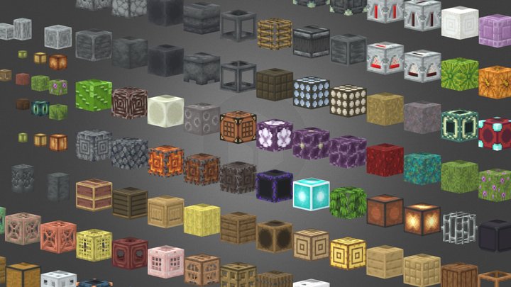 Minecraft - Six sided blocks 3D Model