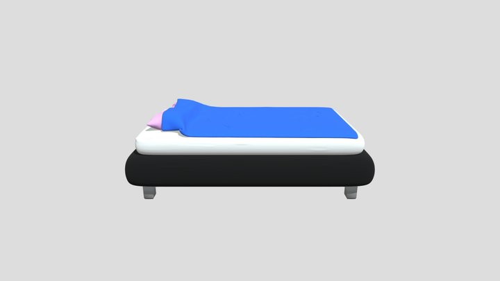 2 Person Bed 3D Model