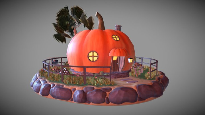 3D Pumpkin House 3D Model