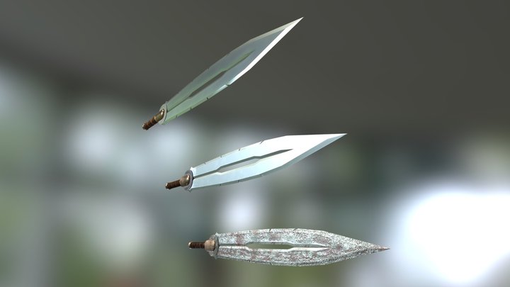 Swords 3 - Clean, Normal and Rust 3D Model