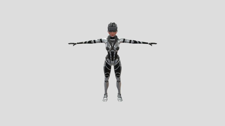 Robot Girl 3D Model