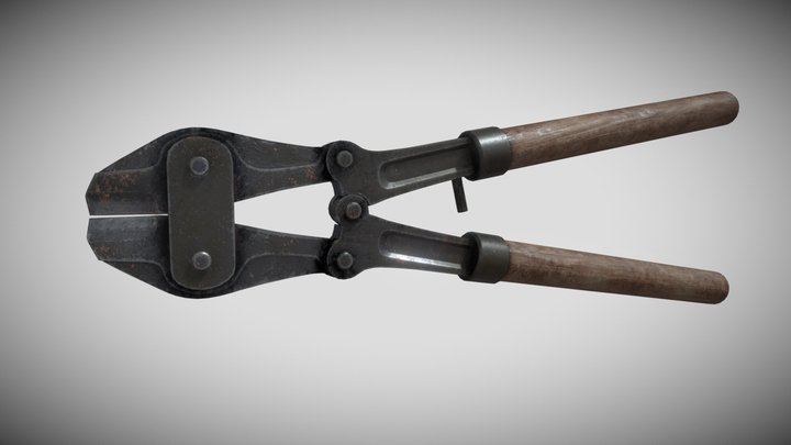 Bolt Cutter (rigged) 3D Model