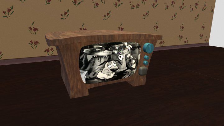 Coraje el perro Cobarde - TV 3D Model