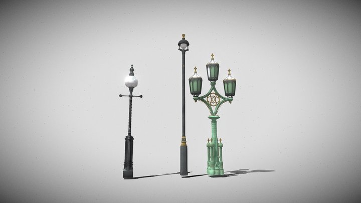 London street lamp 3D Model