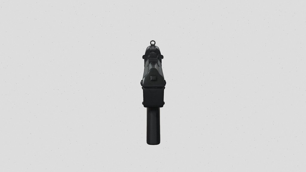 AK-47 style rifle with curved magazine