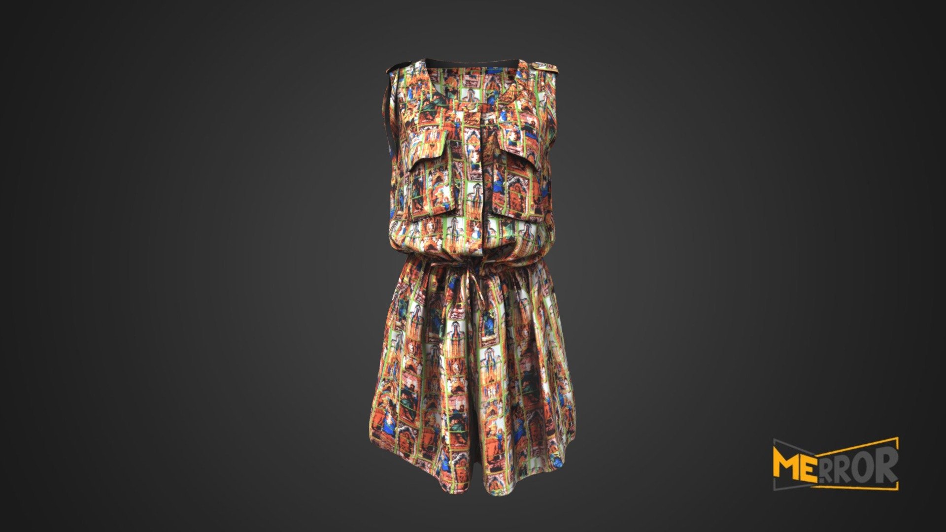 [Game-ready] Abstract Pattern Dress - Buy Royalty Free 3D model by ME ...