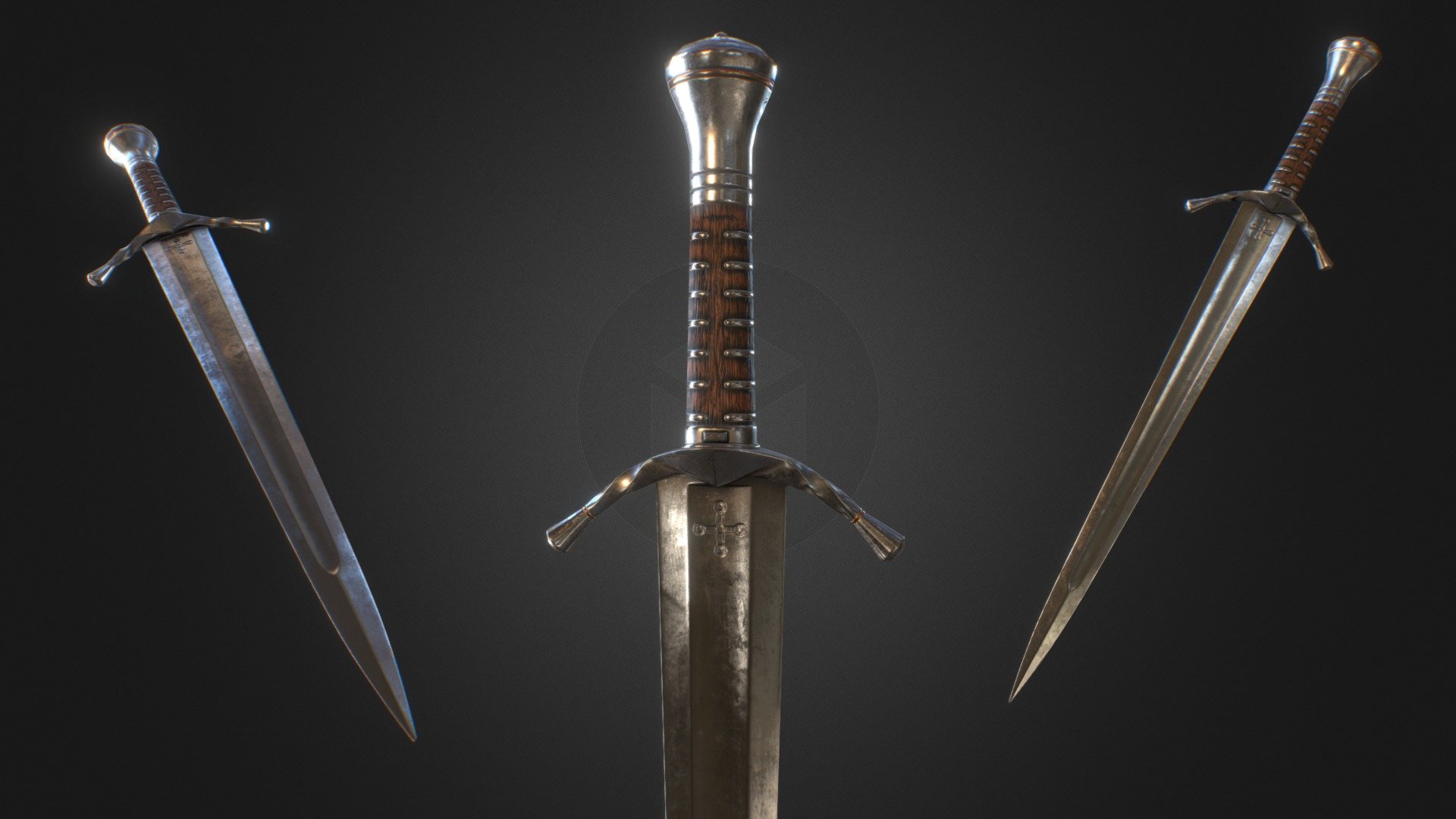 Simple sword low poly Download Free 3D model by L