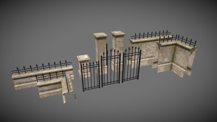 Graveyard modular 3D Model