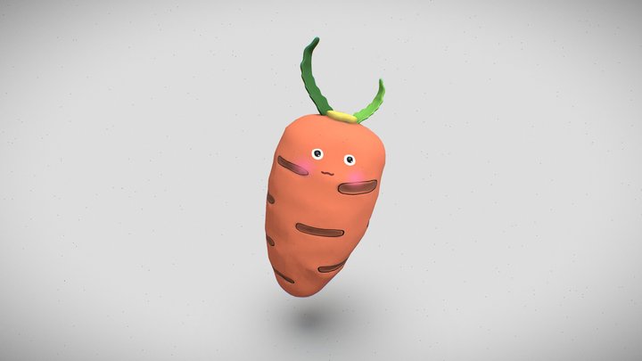 Cute Carrot 3D Model