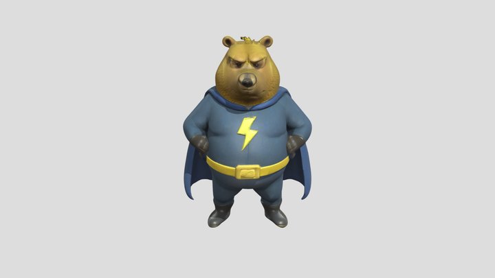 nome do heroi - capivara mutante - emanuel 3D Model