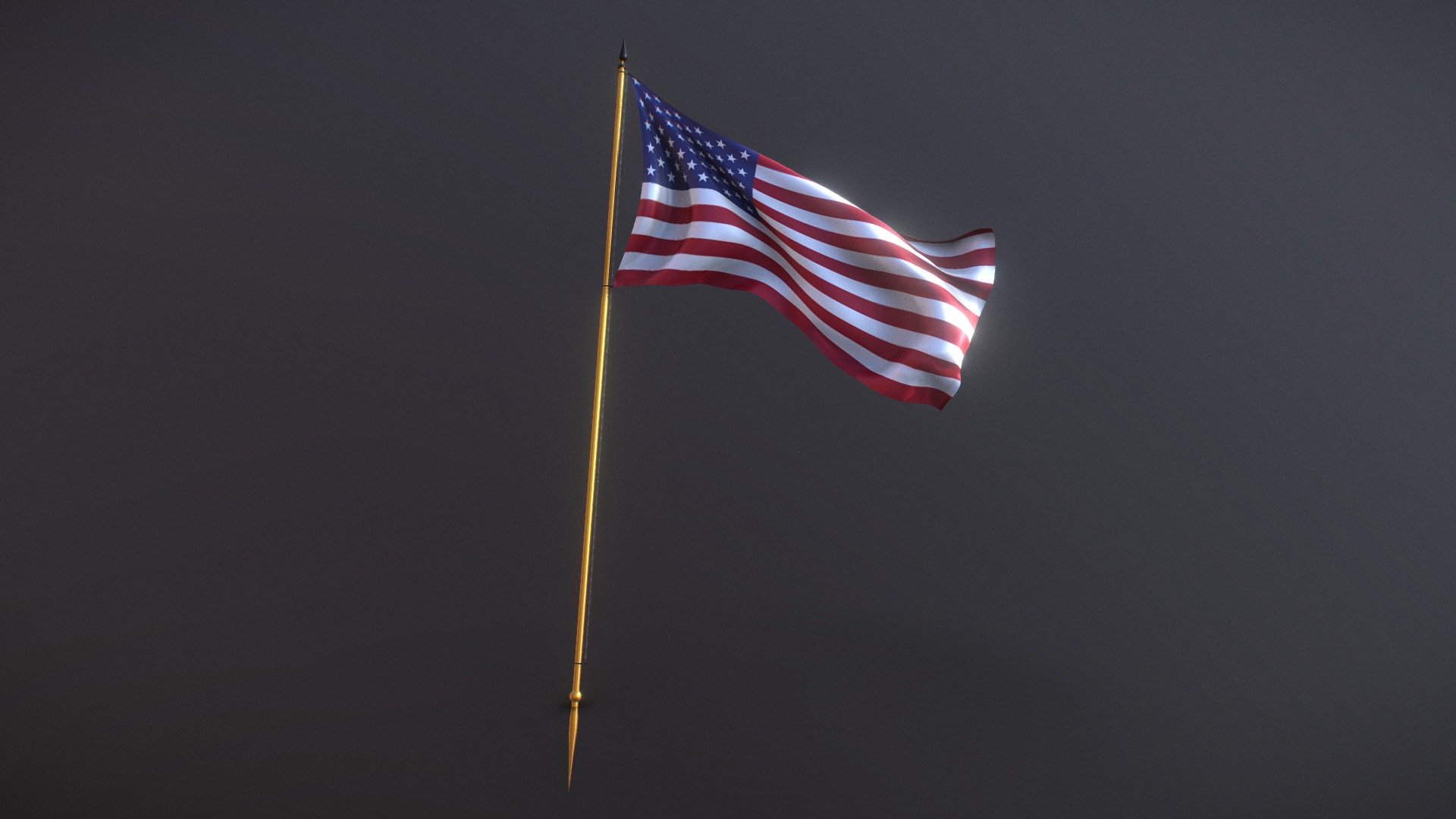 Stars and Stripes US Flags Collection VR / AR / low-poly