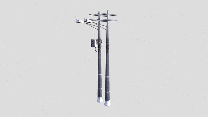 Brazilian Streetlight 3D Model