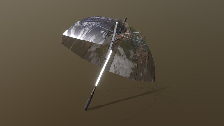 [Fluidics] Light Up Umbrella 3D Model