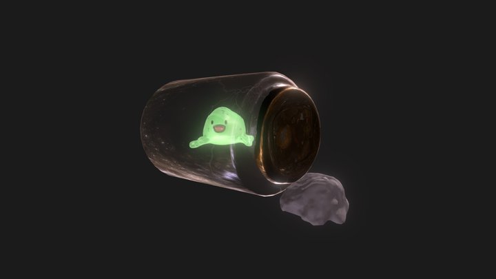 radioactive phrog in a jar 3D Model