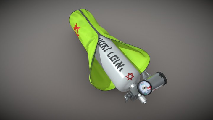 Oxygen Tank with Bag 3D Model