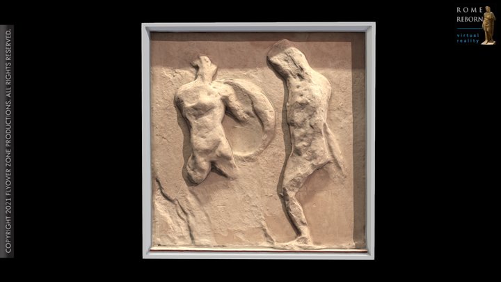 3D rendering of Metope West 02 (Parthenon)