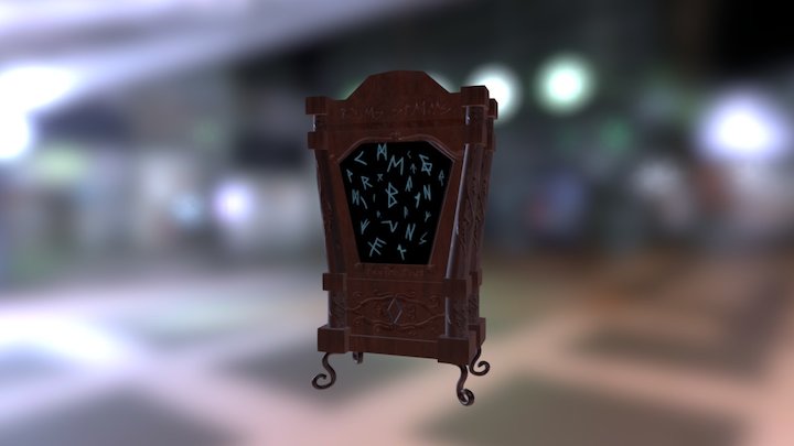Norse Rune Cabinet 3D Model