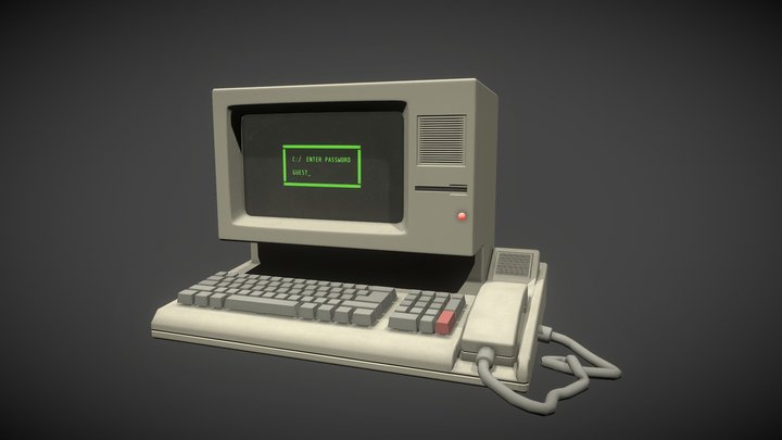 Vintage Space age Computer (Archer fx fan art) 3D Model