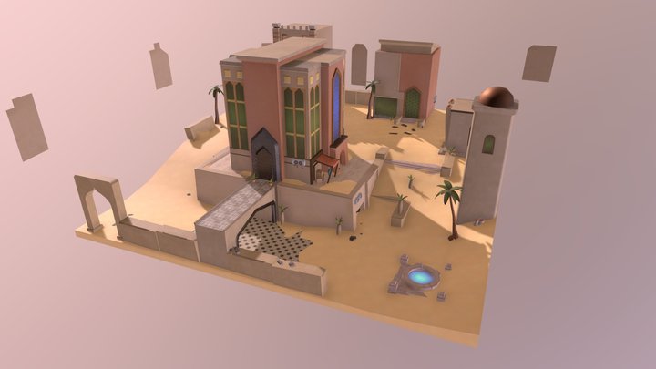 Desert City 3D Model