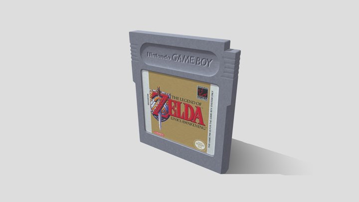 Zelda Links Awaking Gameboy Cartridge 3D Model