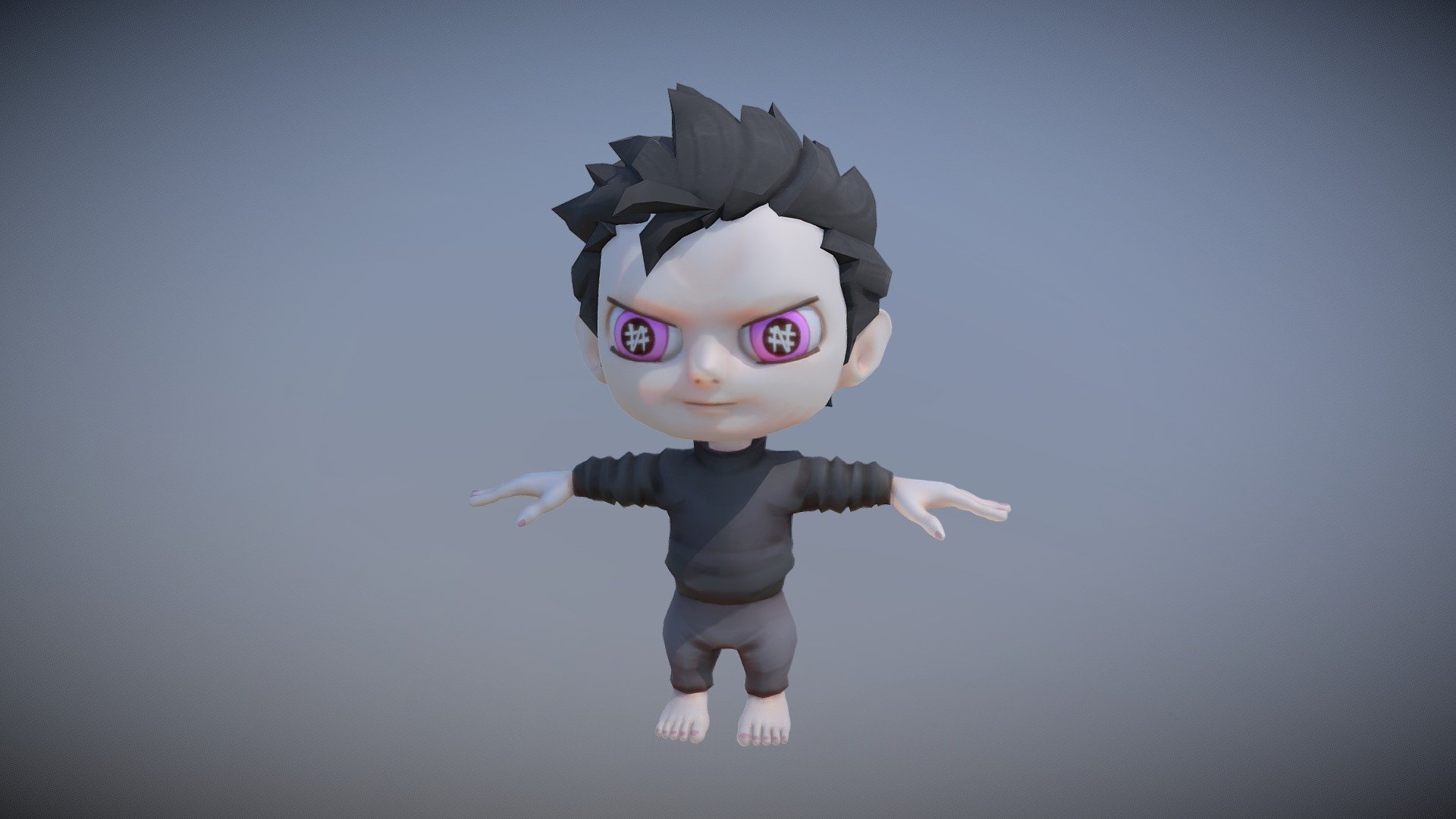 2d to 3d - chibi boy character