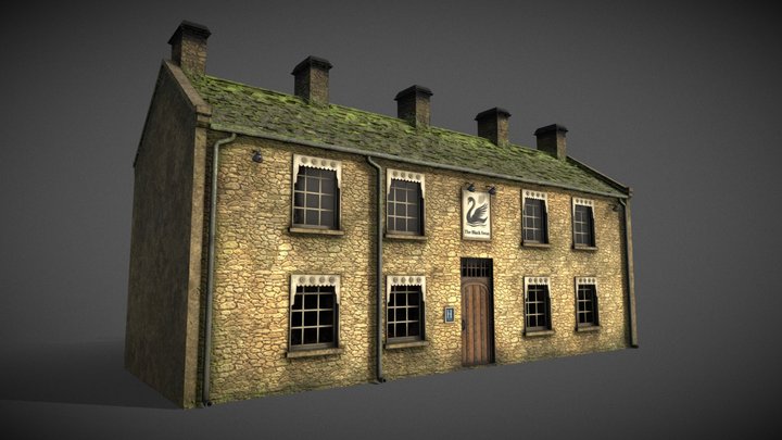 Cotswolds cottage rural hotel 3D Model