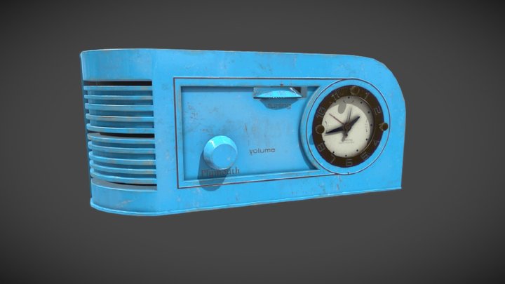 Radio Clock 3D Model