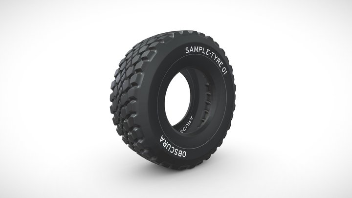 Tractor Tyre 3D Model