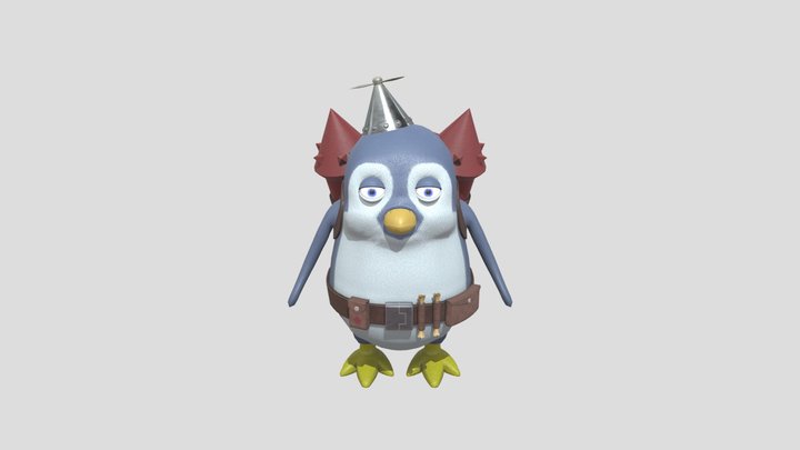 Rocket Penguin 3D Model