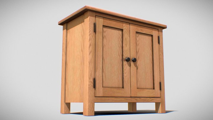 cupboard desk game asset 3D Model