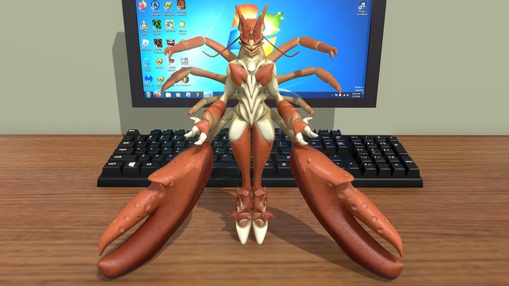 Lady Crab 3D Model