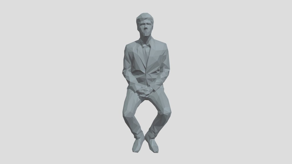Lowpoly Male Sitting
