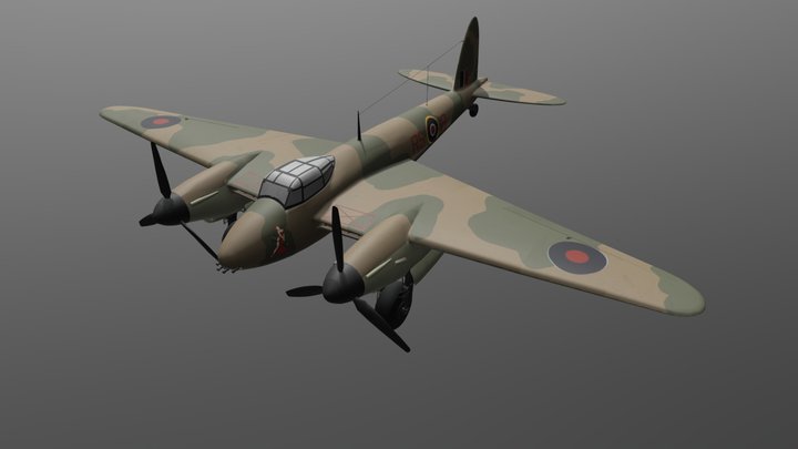 RAF Mosquito Aircraft – Modello 3D gratuito STL