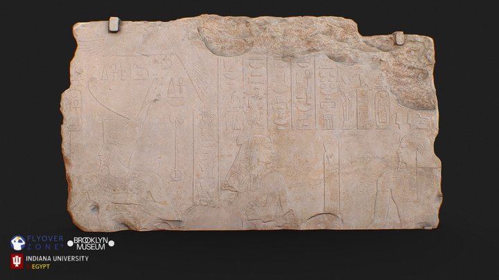 3D rendering of Relief of Montuhotep III