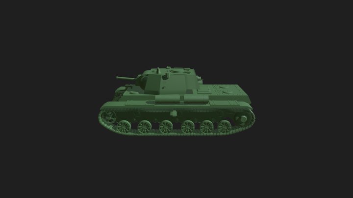 KV-8 Flamethrower tank 3D Model