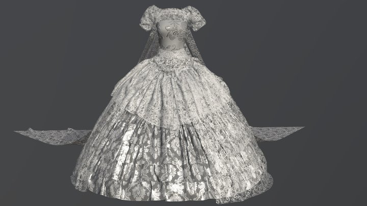 Wedding Gown 3D Model