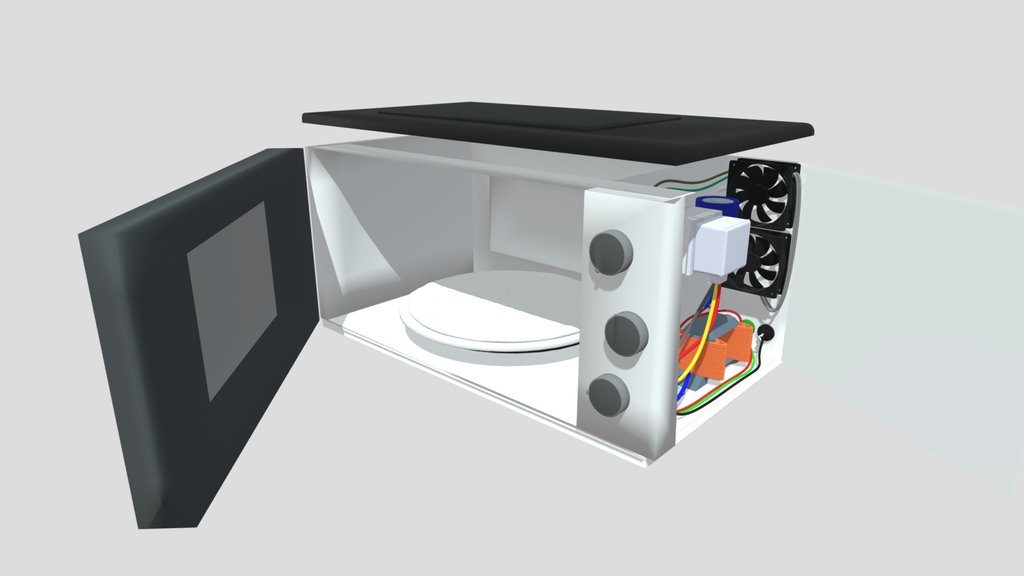 Microwave Oven with basic internal Components
