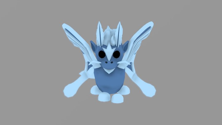 Ice Moth Dragon from Adopt me roblox