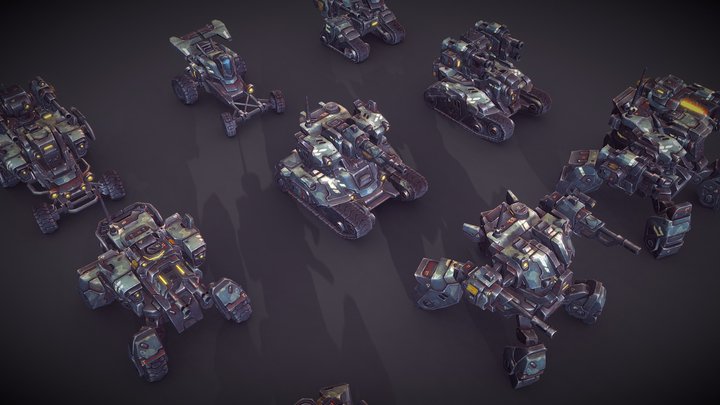 Mech Constructor: Spiders and Tanks 3D Model