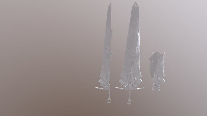 Sci-fi Sword 3D Model