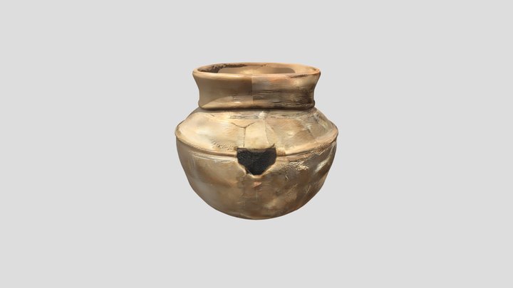 A damaged ancient pottery jar 3D Model