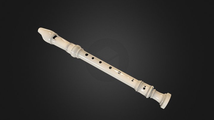 Flute Recorder 3D Model