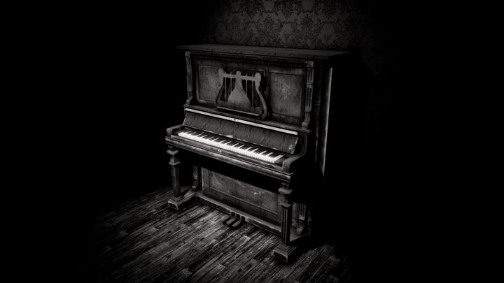 An old piano 3D Model