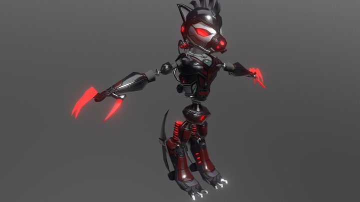 Cyber Wolf 3D Model