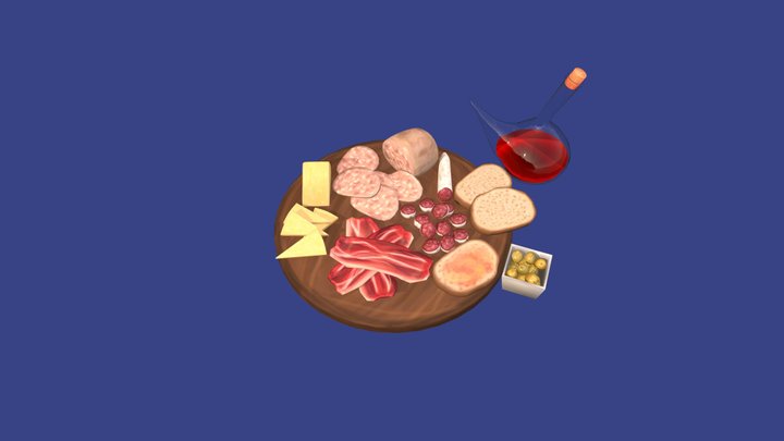 Desayuno de pueblo 3D Model