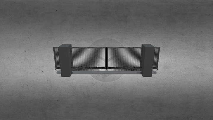 Dubbele draaipoort 2412L 3D Model