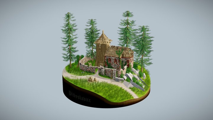 Pribyslavice church (48h Fanart) 3D Model