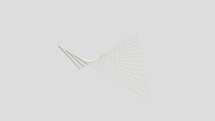 Saddle Grid (sculptural study 02, Gabo/Candela)