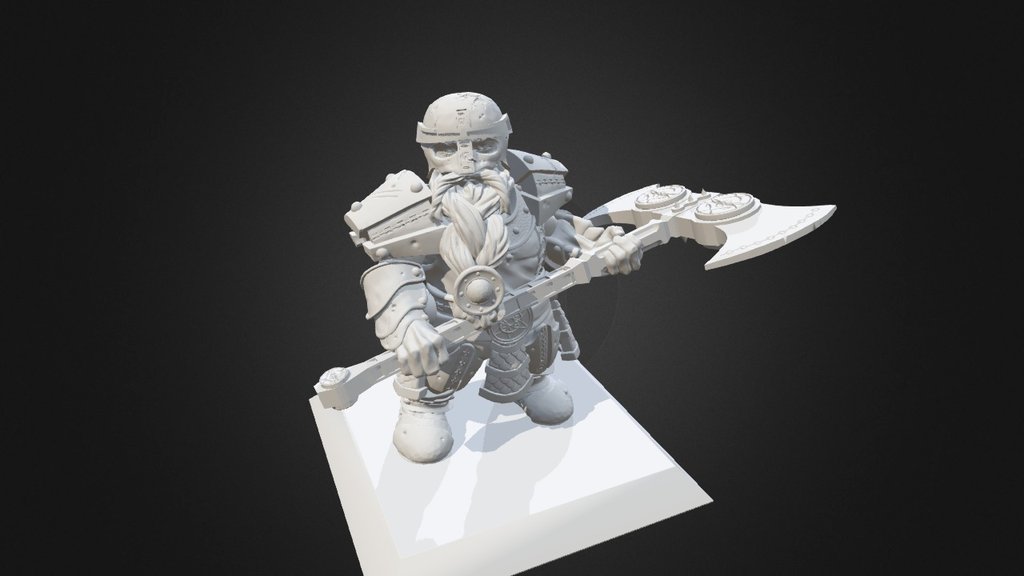 Dwarf miniature pose 2 armour 3