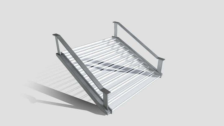 Glass stairs 3D Model